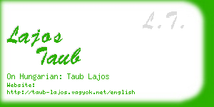 lajos taub business card